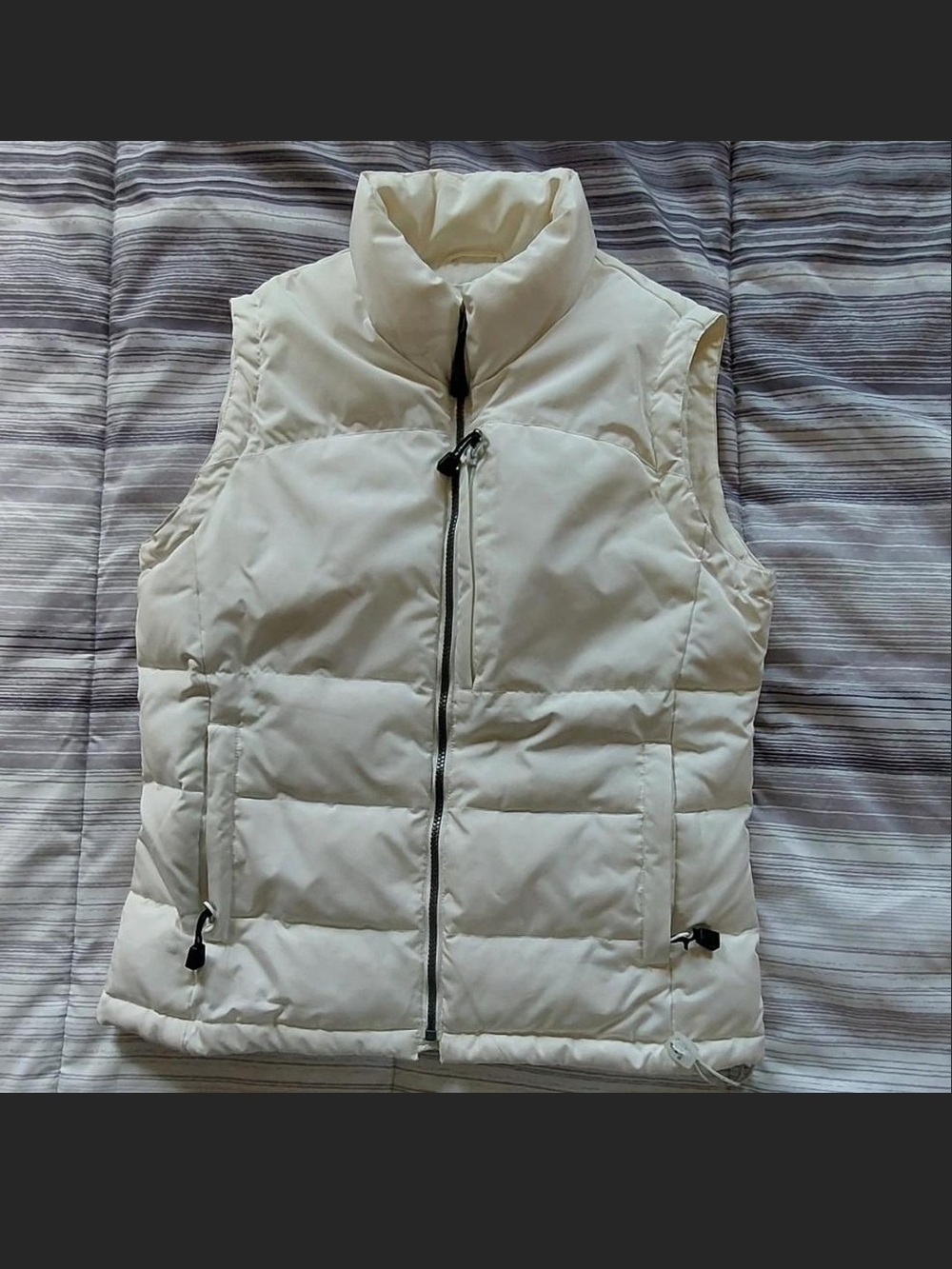 North End SZ S Women's All Climate Wear Cream Puffer Vest Sm Excellent condition